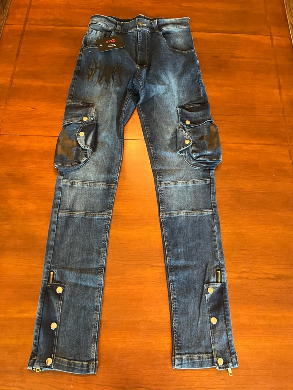 SITO Shark In The Ocean DiMaggio Voss Multi-Pocket Cargo Biker Jeans 30